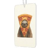 Sloth pizza funny weird prank meme cute happy chri カーエアーフレッシュナー (左)