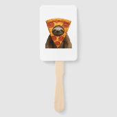 Sloth pizza funny weird prank meme cute happy chri ハンドファン (正面)