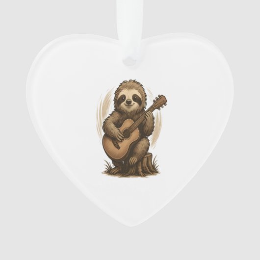 Sloth Playing Guitar オーナメント (正面)