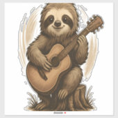 Sloth Playing Guitar シール (シート)
