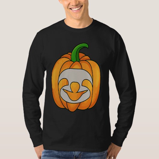 Sloth Pumpkin Halloween Sloth Themed Halloween Tシャツ (正面)