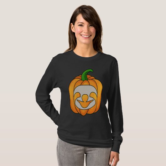 Sloth Pumpkin Halloween Sloth Themed Halloween Tシャツ (正面フル)
