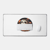 sloth pumpkin Halloween sticker Oversized T-Shirt デスクマット (キーボード&マウス)