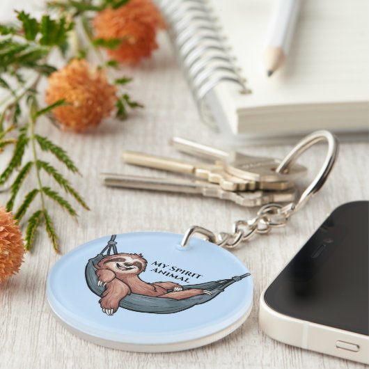 Sloth Relaxing キーホルダー (正面右)