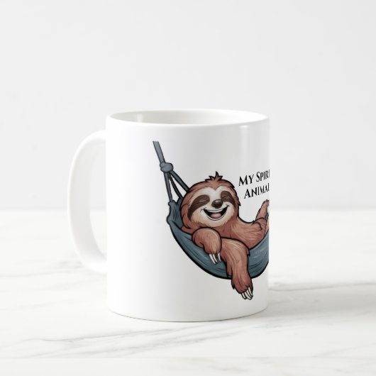 Sloth Relaxing コーヒーマグカップ (正面左)