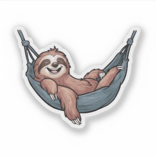 Sloth Relaxing シール (正面)
