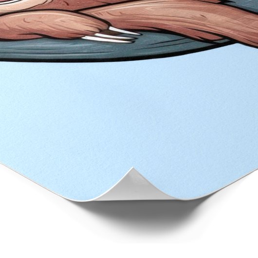 Sloth Relaxing Poster ポスター (角)