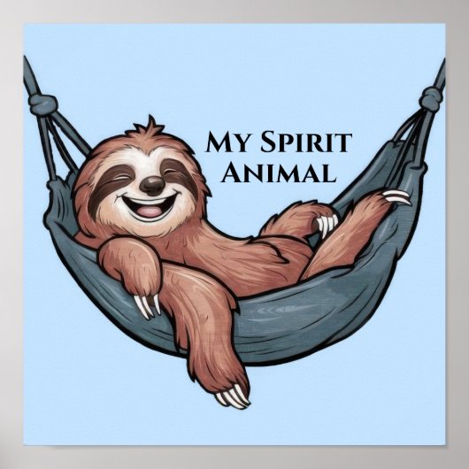Sloth Relaxing Poster ポスター (正面)
