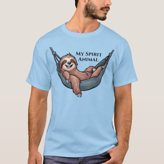 Sloth Relaxing Unisex Tシャツ (正面)
