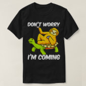 Sloth Riding Turtle Tortoise For Women Men Sloth L Tシャツ (デザイン正面)