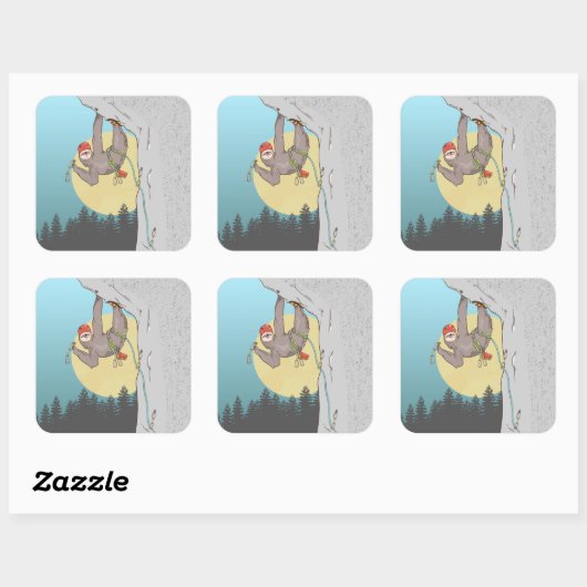 Sloth Rock climbing スクエアシール (シート)