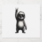 Sloth Rocking Dance スパークリングワインラベル (シングルラベル)