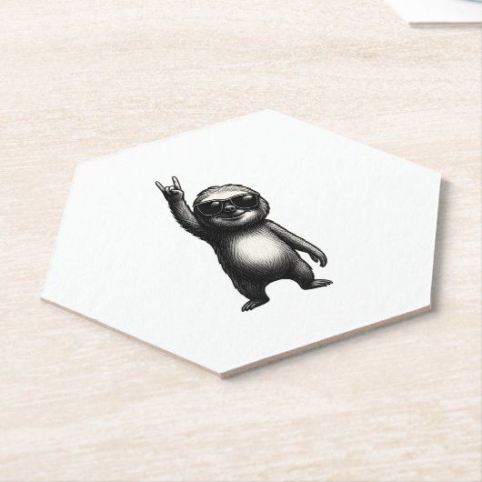 Sloth Rocking Dance ペーパーコースター (アングル)