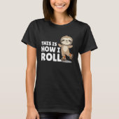 Sloth Roller Skates Funny Animals Roller Skate Tシャツ (正面)