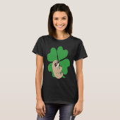 Sloth Shamrock Cute C Lazy St Patricks Day Animal Tシャツ (正面フル)