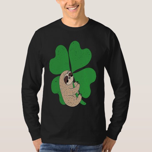 Sloth Shamrock Cute C Lazy St Patricks Day Animal  Tシャツ (正面)