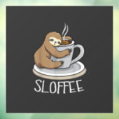 Sloth Sleep at Cup of Coffee Funny Sloth Sloffee T ウィンドウサイン (シート3)