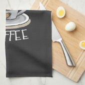 Sloth Sleep at Cup of Coffee Funny Sloth Sloffee T キッチンタオル (四つ折り)