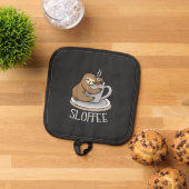Sloth Sleep at Cup of Coffee Funny Sloth Sloffee T 鍋敷き (トップダウン)