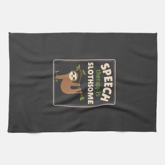 Sloth Speech Therapist Speech Therapy Pathology T- キッチンタオル (横)