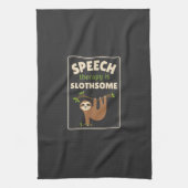Sloth Speech Therapist Speech Therapy Pathology T- キッチンタオル (縦)