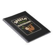 Sloth Speech Therapist Speech Therapy Pathology T- ノートブック (右側)