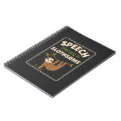 Sloth Speech Therapist Speech Therapy Pathology T- ノートブック (左側)