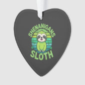 Sloth St Patricks Day Sloth Shenanigans Cute Anima オーナメント (正面)