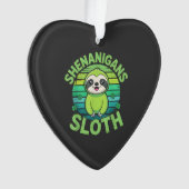 Sloth St Patricks Day Sloth Shenanigans Cute Anima オーナメント (正面)