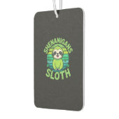 Sloth St Patricks Day Sloth Shenanigans Cute Anima カーエアーフレッシュナー (左)