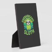 Sloth St Patricks Day Sloth Shenanigans Cute Anima フォトプラーク (側面)