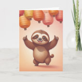 Sloth Style Birthday Vibes カード (正面)