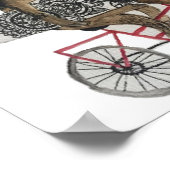 sloth surf bike poster ポスター (角)