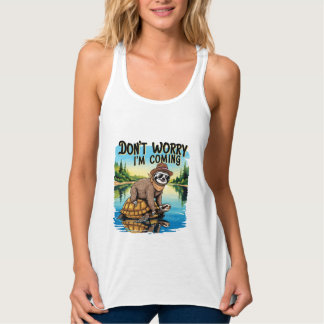 Sloth T-Shirt- Don't Worry I'm Coming タンクトップ
