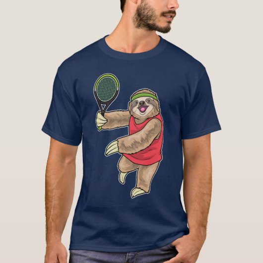 Sloth Tennis Tennis racket Sports Tシャツ (正面)