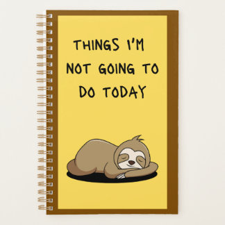 Sloth Things I'm Not Going To Do Today Planner プランナー手帳