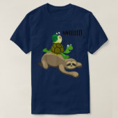 Sloth Turtle Snail Funny Running Team Gift T Tシャツ (デザイン正面)