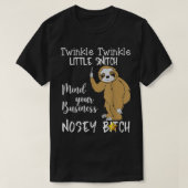 Sloth Twinkle Twinkle Little Snitch Tシャツ (デザイン正面)