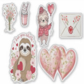 Sloth Valentine Setスタンプ シール (正面)