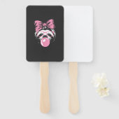 Sloth Wearing Glasses and Blowing Pink Bubble Gum  ハンドファン (正面&裏面)