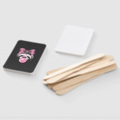 Sloth Wearing Glasses and Blowing Pink Bubble Gum  ハンドファン (組立なし)