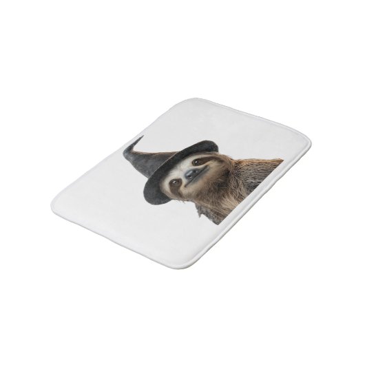 Sloth Wearing Halloween Witch Hat Classic T-Shirt バスマット (アングル)