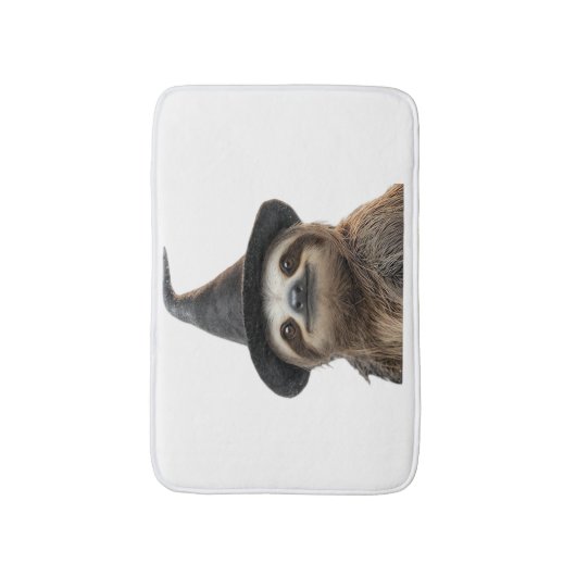 Sloth Wearing Halloween Witch Hat Classic T-Shirt バスマット (正面縦)