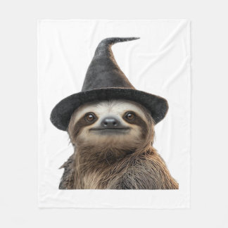Sloth Wearing Halloween Witch Hat Classic T-Shirt フリースブランケット