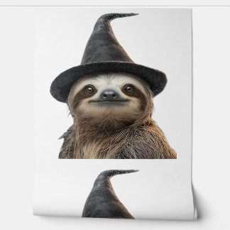 Sloth Wearing Halloween Witch Hat Classic T-Shirt 壁紙