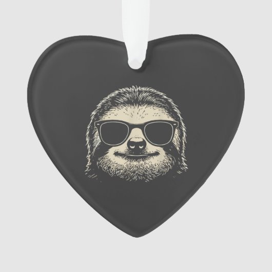 Sloth Wearing Sunglasses Graphic Sloth Shirt Men W オーナメント (正面)