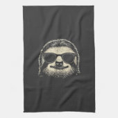 Sloth Wearing Sunglasses Graphic Sloth Shirt Men W キッチンタオル (縦)