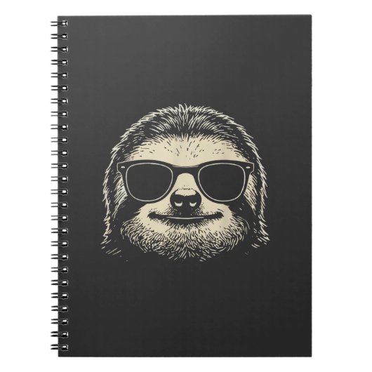 Sloth Wearing Sunglasses Graphic Sloth Shirt Men W ノートブック (正面)