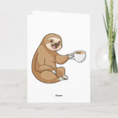 Sloth with Cup of Coffee カード (裏面)