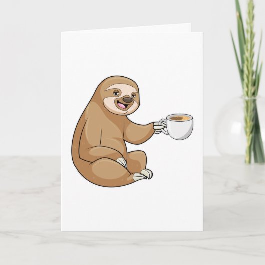 Sloth with Cup of Coffee カード (正面)